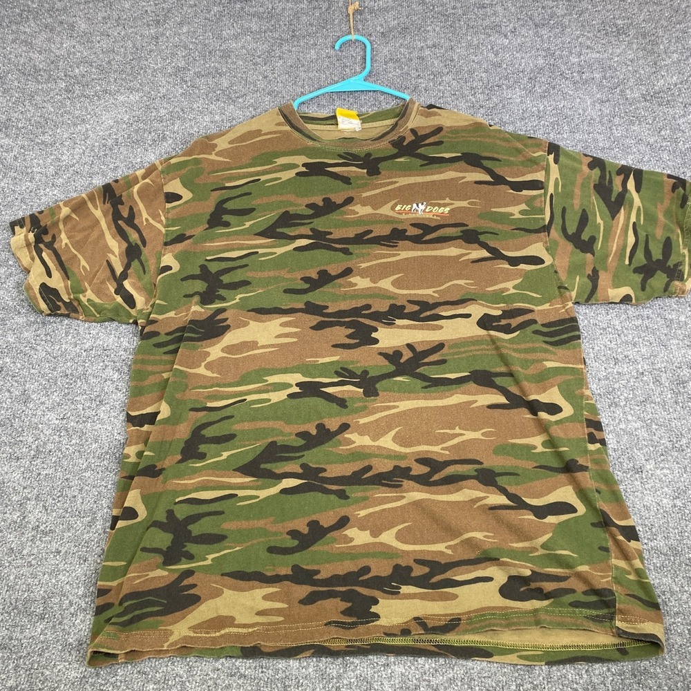 Big Dogs Mens XXL Camo The Beer Hunter Graphic T-Shirt Santa Barbara VTG